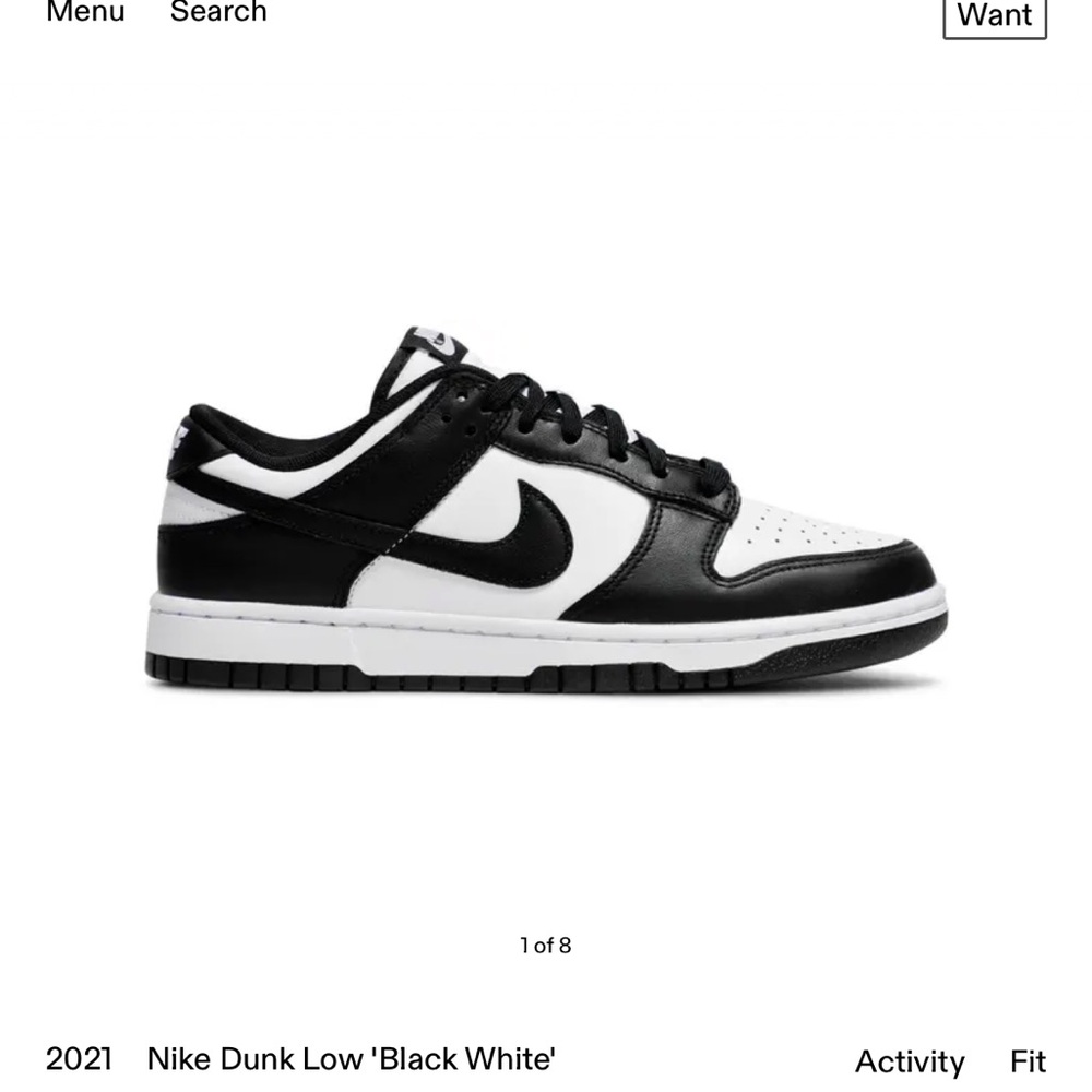 Nike Dunk Low Black and White Athletic Shoes